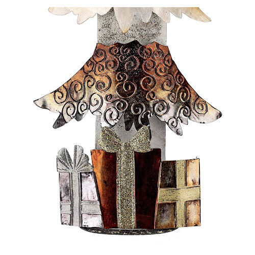 Metal Christmas tree with gifts h 62 cm 2