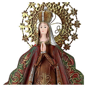 Statue Madonna mit Heiligenschein und Sternenkrone aus Metall, 51 cm