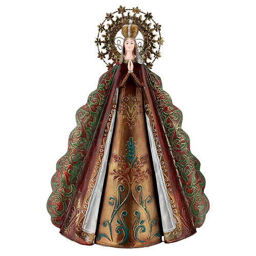 Imagem Nossa Senhora com auréola de estrelas e coroa metal, altura 51 cm 1