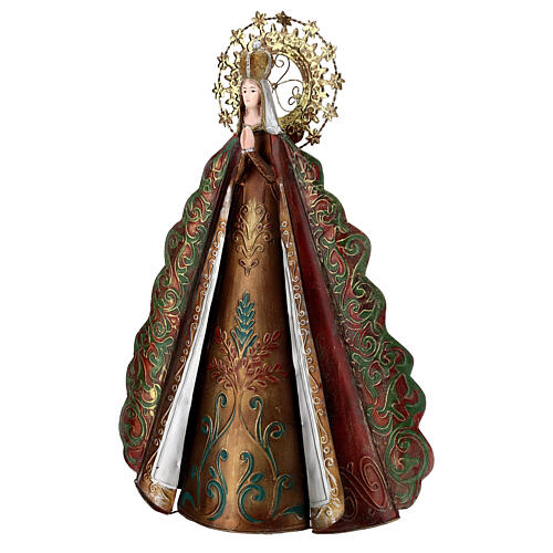 Imagem Nossa Senhora com auréola de estrelas e coroa metal, altura 51 cm 4