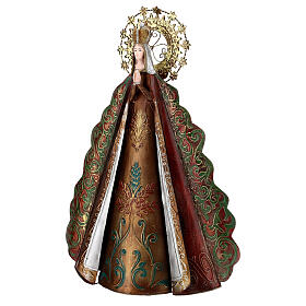 Mary statue with gold metal star halo, h 51 cm s4