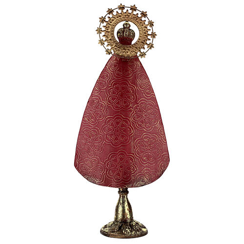 Virgen con Niño rojo oro estatua metal h 57 cm 5