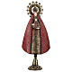 Madonna con Bambino rosso oro statua metallo h 57 cm s1