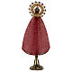 Madonna con Bambino rosso oro statua metallo h 57 cm s5
