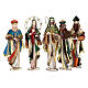 Narodziny Jezusa Trzej Królowie, stylizowane figury z metalu 63x25x10 cm s1
