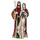 Statue Heilige Familie grün weiß rot Metall, 48 cm s1