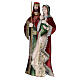 Statue Heilige Familie grün weiß rot Metall, 48 cm s3