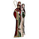 Statue Heilige Familie grün weiß rot Metall, 48 cm s4