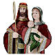 Święta Rodzina figura z metalu h 48 cm, kolor zielony biały i czerwony s2