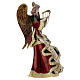 Angel with lyre, metal statue, 36 cm s4