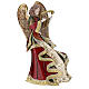 Angel statue musician with lyre metal 36 cm s1