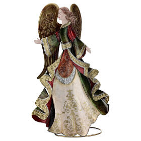 Anioł w drodze, figurka z metalu dekorowana, h 36 cm
