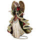 Metal angel statue walking decorated 36 cm s3