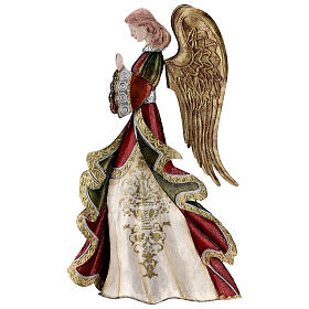 Anioł w modlitwie, figurka z metalu h 36 cm