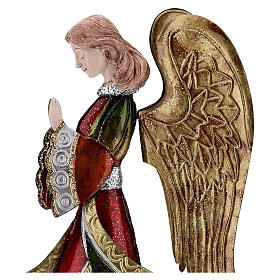 Anioł w modlitwie, figurka z metalu h 36 cm