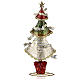 Metallic Christmas tree with tricolour ribbons 45 cm s1