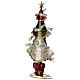 Metallic Christmas tree with tricolour ribbons 45 cm s3