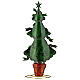 Árbol navidad cintas tricolores estatua metal 45 cm s5