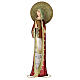 Sainte Vierge rouge or en prière métal h 52 cm s1
