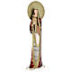 Virgem Maria rezando metal vermelho e dourado, altura 52 cm s4