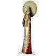 Mary statue in red and gold, metal h 52 cm s3