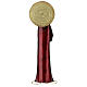 Mary statue in red and gold, metal h 52 cm s5
