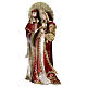 Holy Family statue in metal, gold red h 49 cm s3