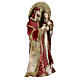 Holy Family statue in metal, gold red h 49 cm s4