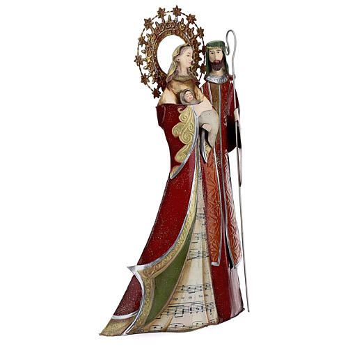 Święta Rodzina, figurka z metalu 30x15x10 cm, kolor czerwony i motyw pentagramu 4