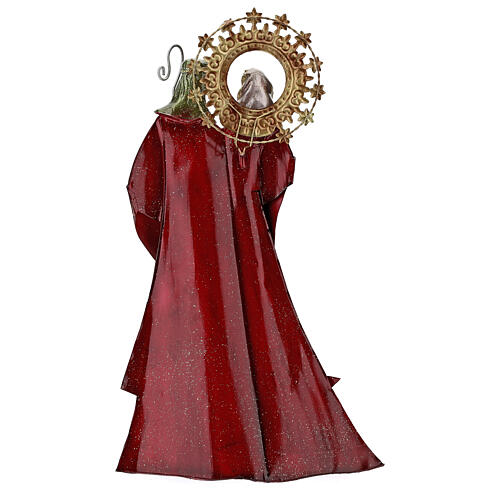 Święta Rodzina, figurka z metalu 30x15x10 cm, kolor czerwony i motyw pentagramu 5