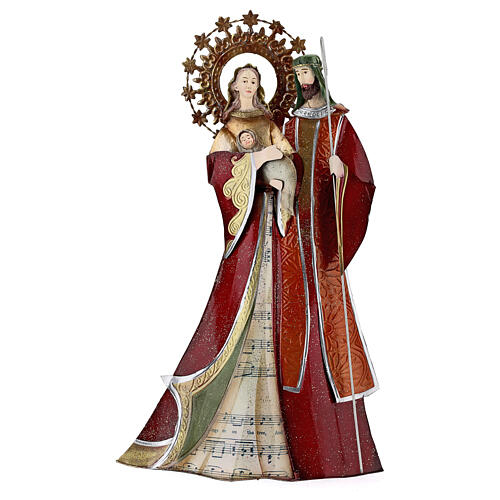 Sagrada Família metal vermelho com partitura 30x15x10 1