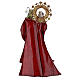 Holy Family figurine in metal red with staff notes 30x15x10 cm s5