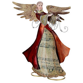 Anjo em metal com fita 28 cm s3