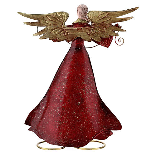 Angel with open arms metal statue, 28 cm 5