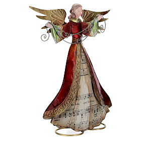 Angel with open arms metal statue, 28 cm s4