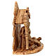 Stable for 8 cm Nativity Scene with stylized tree Bethlehem olive wood 15x15x10 cm s4