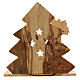 Cabane Nativité 8 cm arbre stylisé bois olivier Bethléem 15x15x10 cm s4