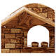 Cabane Nativité 14 santons 20 cm carillon bois olivier Palestine 45x65x35 cm s7
