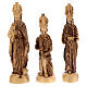 Capanna Natività 14 statue 20 cm carillon legno ulivo Palestina 45x65x35 cm s5