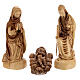 Stable with Nativity Scene 14 figurines of 20 cm average height with music box Palestine olive wood 45x65x35 cm s3