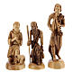 Stable with Nativity Scene 14 figurines of 20 cm average height with music box Palestine olive wood 45x65x35 cm s7
