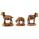 Stable with Nativity Scene 14 figurines of 20 cm average height with music box Palestine olive wood 45x65x35 cm s11