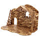 Stable with Nativity Scene 14 figurines of 20 cm average height with music box Palestine olive wood 45x65x35 cm s9