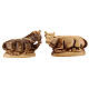 Stable with Nativity Scene 14 figurines of 20 cm average height with music box Palestine olive wood 45x65x35 cm s11