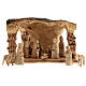 Cabaña Natividad tronco madera olivo 11 estatuas 10 cm Belén 20x30x20 cm s1