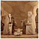 Capanna Natività tronco legno ulivo 11 statue 10 cm Betlemme 20x30x20 cm s2
