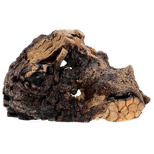 Cabane bois naturel Nativité 10 cm olivier Bethléem 20x35x15 cm 6