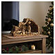 Stajenka drewno naturalne, Scena Narodzin 10 cm, drewno naturalne Betlemme, 20x35x15 cm s2