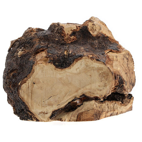 Grota z drewna naturalnego oliwnego, Scena Narodzin 6 cm, Betlemme, 15x20x10 cm 4