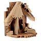 Cabana Natividade silhuetas Sagrada Família madeira de oliveira, 6,5x7x4,5 cm s3